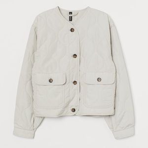 8. H&M taupe lightly padded Quilted Jacket